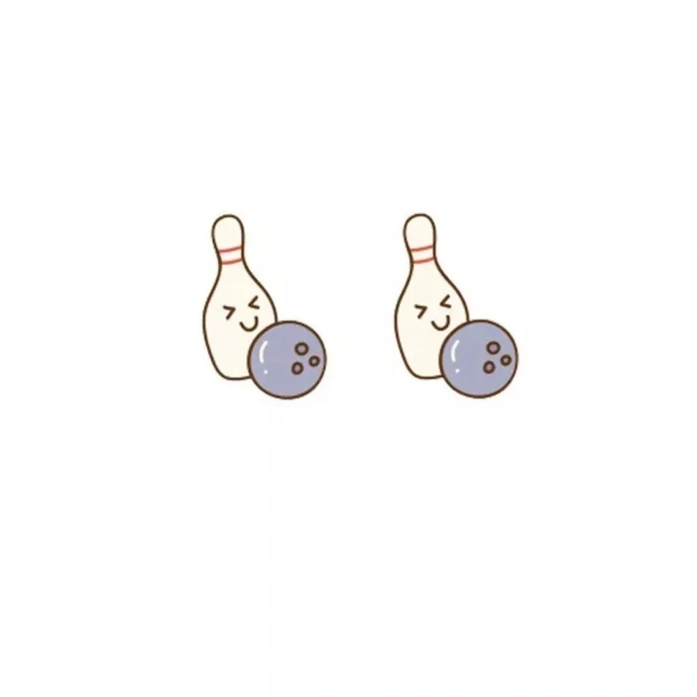 Strike a Pose with Bowling Studs Earrings! 🎳 NWT Sported Studs